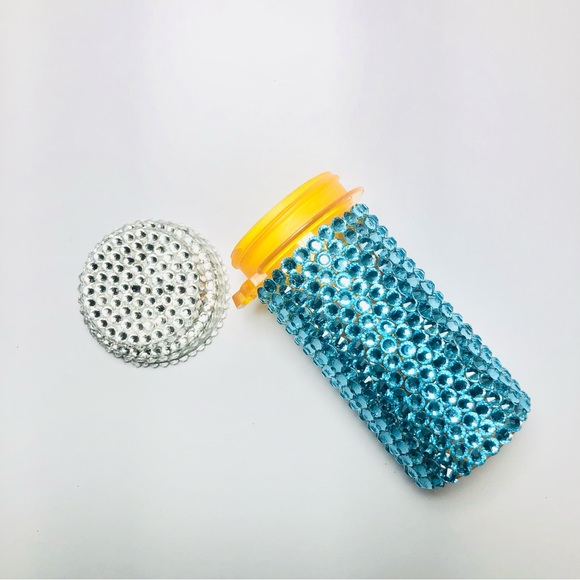 Handmade Swarovski Crystal Aquamarine Pill Bottle, 20 Dram - Picture 3 of 9